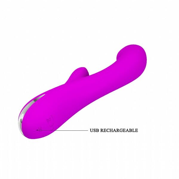 Vibrador e Estimulador com Aquecimento Recarregável - Cornelius - Pretty Love - Sexshop