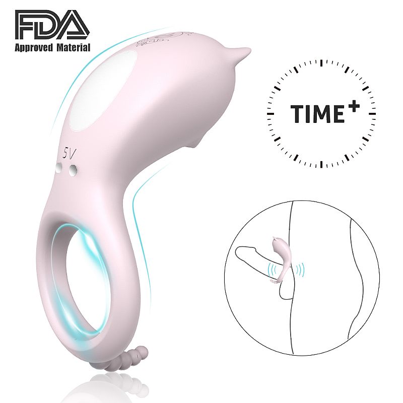 Anel Peniano com Estimulador de Clitóris Recarregável- Cora - S-Hande - Sexshop