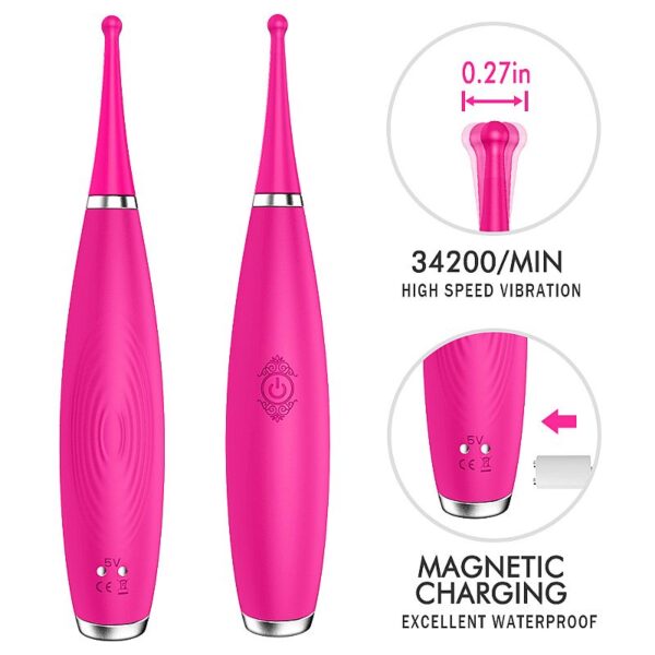 Vibrador ponta fina Massageador Feminino Recarregável - Sparkle - S-Hande - Sexy shop