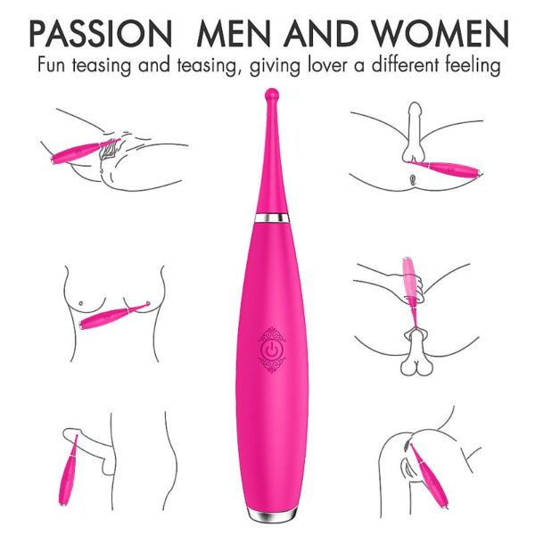 Vibrador ponta fina Massageador Feminino Recarregável - Sparkle - S-Hande - Sexy shop