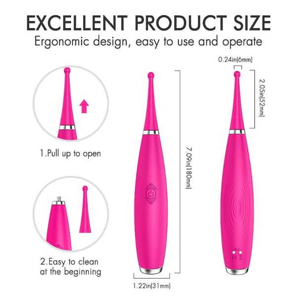 Vibrador ponta fina Massageador Feminino Recarregável - Sparkle - S-Hande - Sexy shop