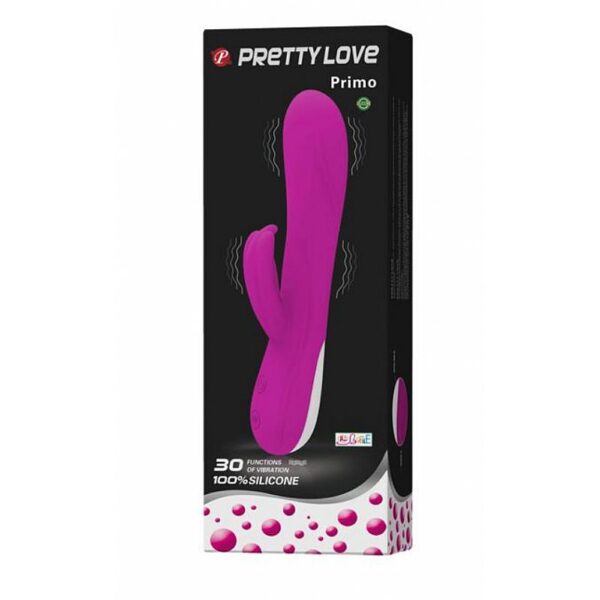 Vibrador duplo e Massageador clitoriano Primo - Pretty Love - Cor Azul - Sexshop