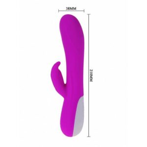 Vibrador duplo e Massageador clitoriano Primo - Pretty Love - Cor Azul - Sexshop