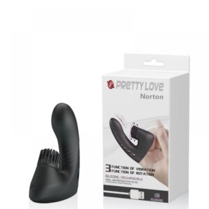 Dedeira Recarregável com Estimulador Clitoriano Rotativo com 3 Modos de Vibração e Rotação - PRETTY LOVE NORTON - Sexshop