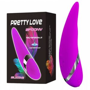 Estimulador e Vibrador Feminino Recarregável - Spoony - Pretty Love - Sexshop