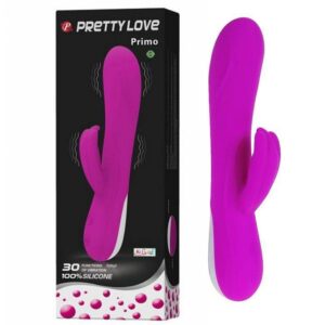 Vibrador duplo e Massageador clitoriano Primo - Pretty Love - Cor Azul - Sexshop