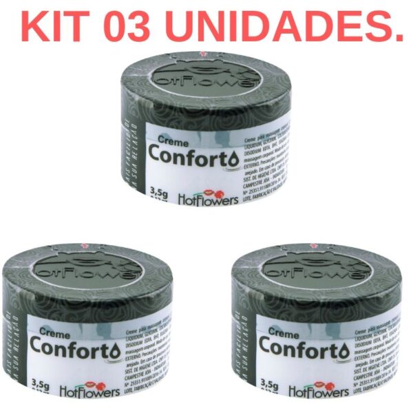 Kit 03 Cremes Anais Conforto Funcional 3,5g HotFlowers - Sex shop
