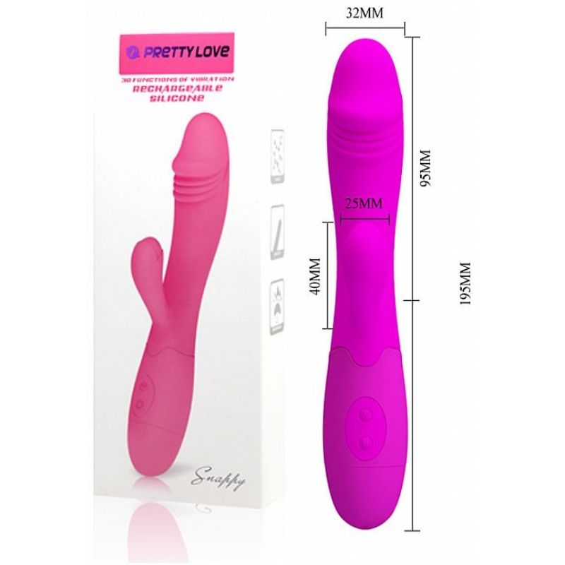 Vibrador Ponto G com Plug Lateral - Pretty Love - Sexshop