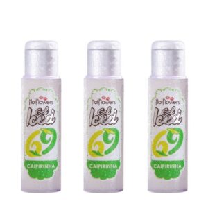 Kit 03 Gel Gelado Aromatizante Sabor Caipirinha 35ml HotFlowers - Sexshop