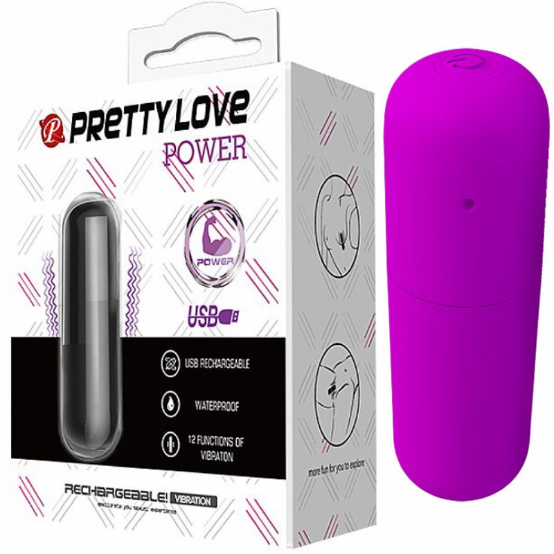 Vibrador Bullet Recarregável - Power - Pretty Love - Sexshop