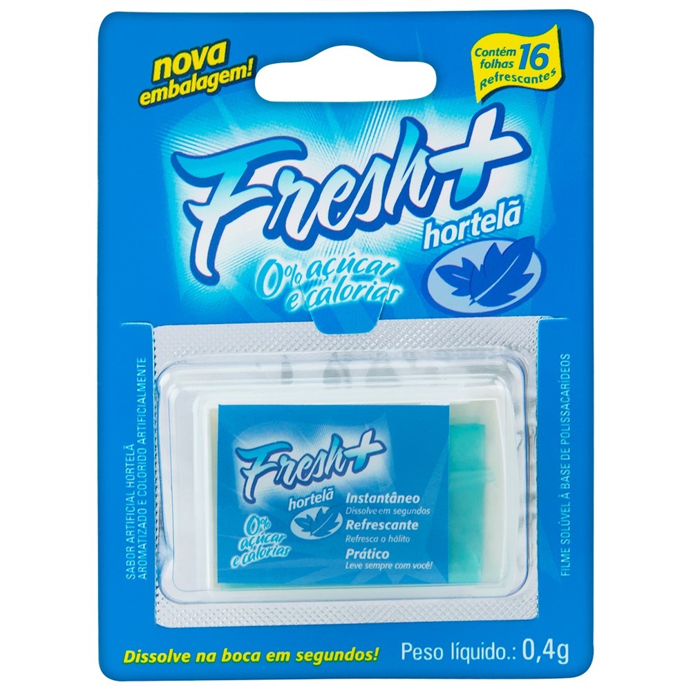Kit 03 Lâminas Fresh Mais de Hortelã para sexo oral - Sexshop
