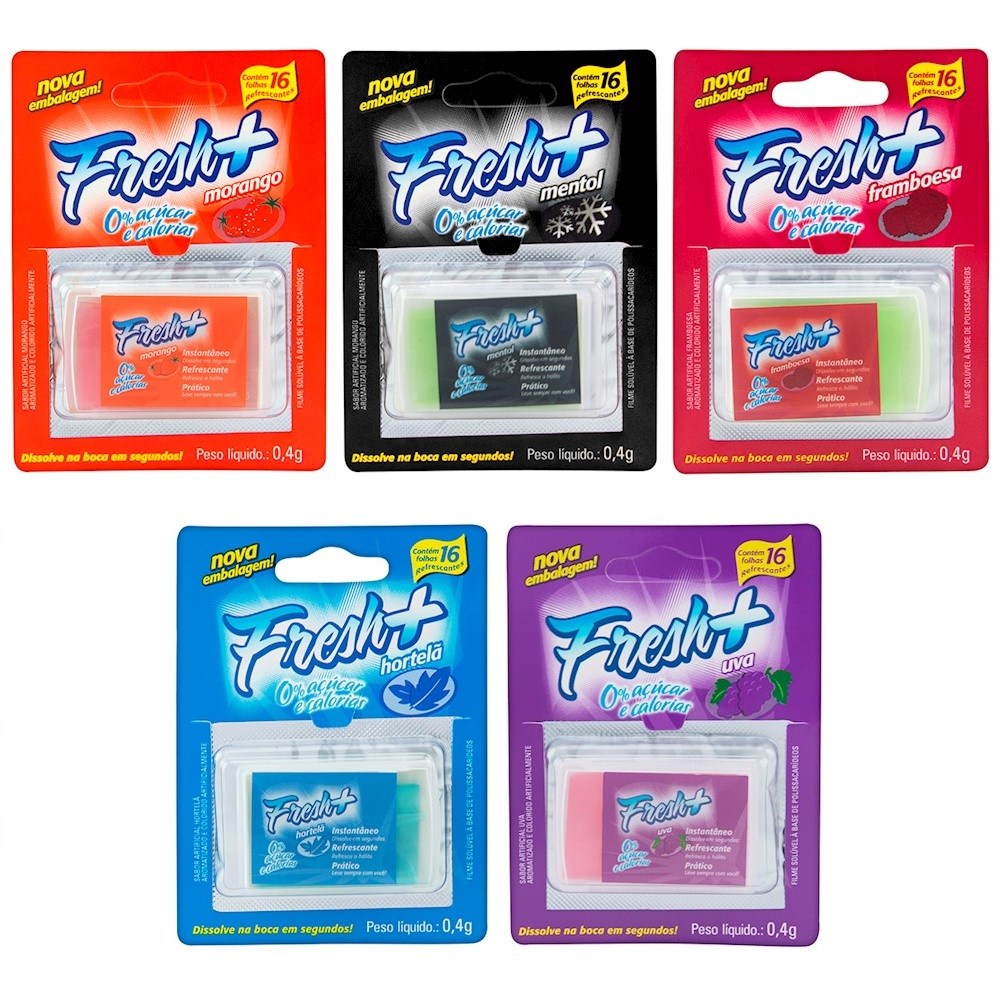 Kit 03 Lâmina Fresh Mais de Uva para sexo oral - Sexshop