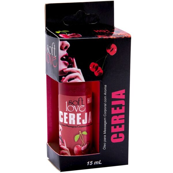 Kit 03 Óleo cereja para massagem intima que esquenta 15 ml Soft Love - Sexshop