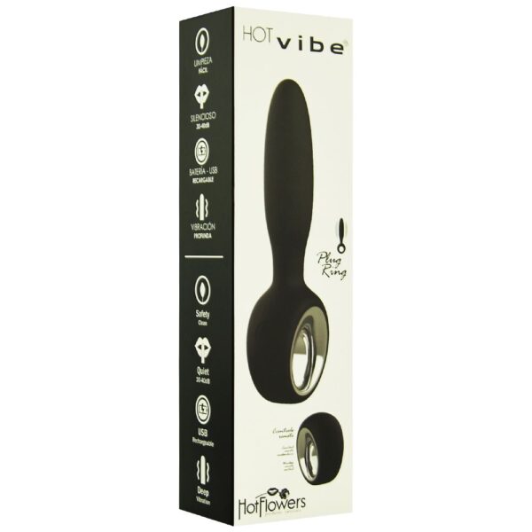 Plug Anal Hot Vibe Anel controlador de 12 Vibrações Hot Flowers - Sex shop