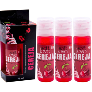 Kit 03 Óleo cereja para massagem intima que esquenta 15 ml Soft Love - Sexshop