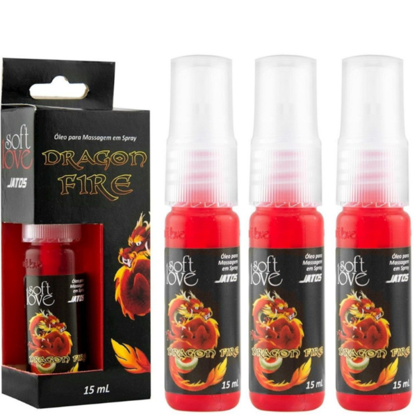 Kit 03 Gel Dragon Fire Jatos 15ml Soft Love - Sexshop