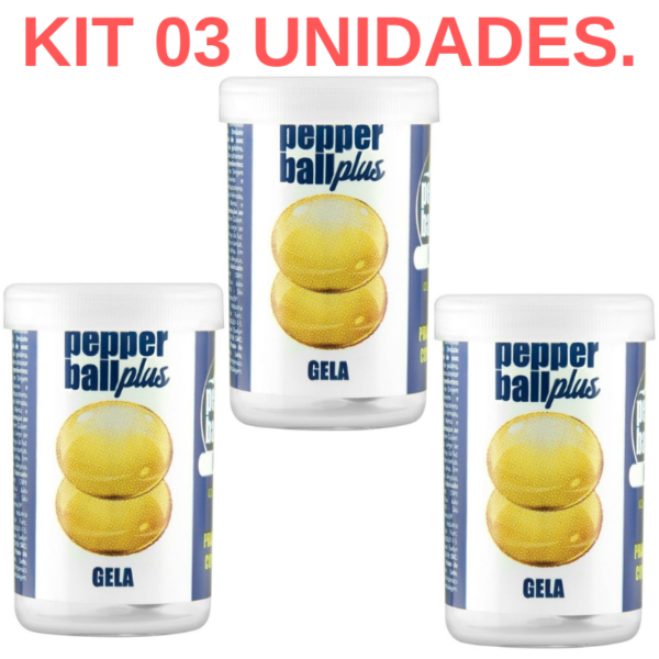 Kit 03 Bolinha vaginal Pepper Ball Plus Esfria Dupla 3g Pepper Blend - Sexshop