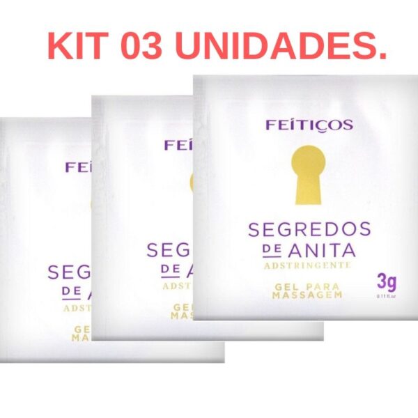 Kit 03 Segredo de Anita Sempre Virgem Sache 3g Feiticos Aromaticos - Sexshop