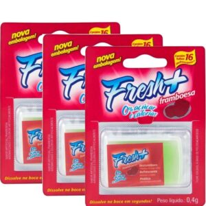 Kit 03 Lâminas Fresh Mais de Framboesa para sexo oral - Sexshop