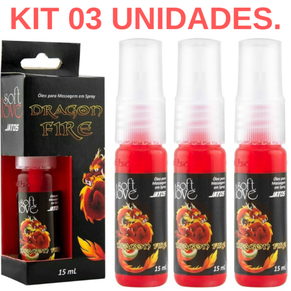 Kit 03 Gel Dragon Fire Jatos 15ml Soft Love - Sexshop