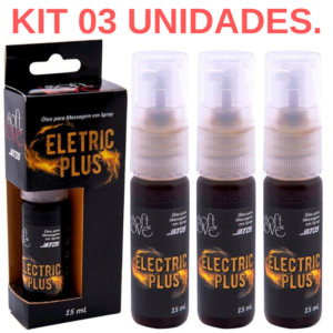 Kit 03 Vibrador Liquido Eletric Plus Jatos 15ml Soft Love