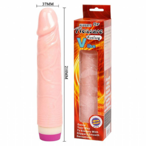 Pênis Realístico com Vibrador em Silicone - 17 x 3,5 cm - Sexshop