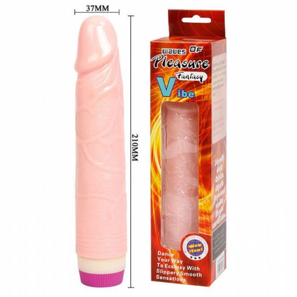 Pênis Realístico com Vibrador em Silicone - 17 x 3,5 cm - Sexshop