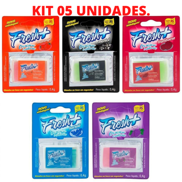 Kit 06 Lâminas Fresh Mais para sexo oral - Sexshop