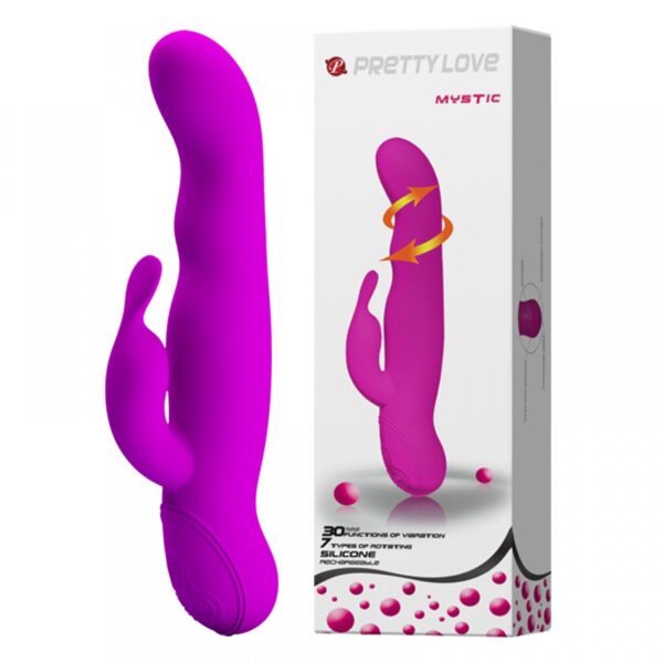 Vibrador Rotativo com 30 Modos de Vibração e 7 Modos de Rotação - PRETTY LOVE MYSTIC - Sexshop