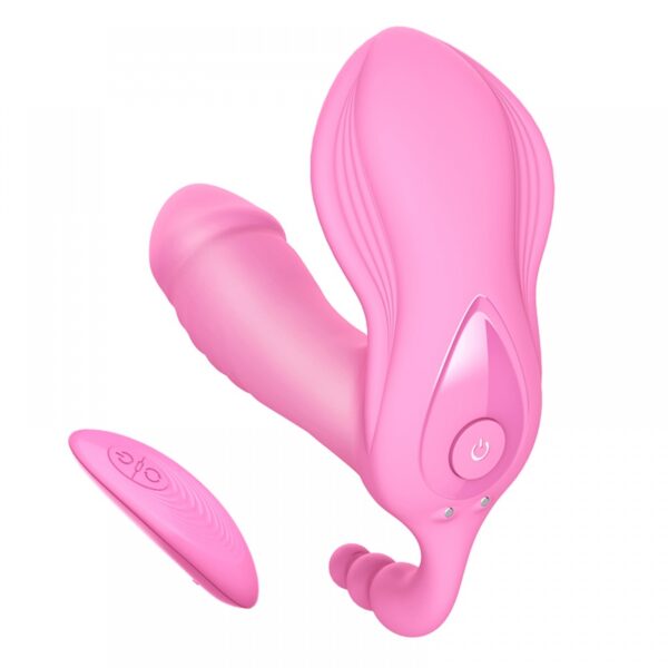 Estimulador clitoriano wireless recarregável com penetrador Ponto G - Dibe - Sexshop