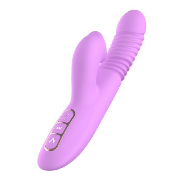 Vibrador recarregável escalonado, estimulador clitoriano com línguas - Sexshop