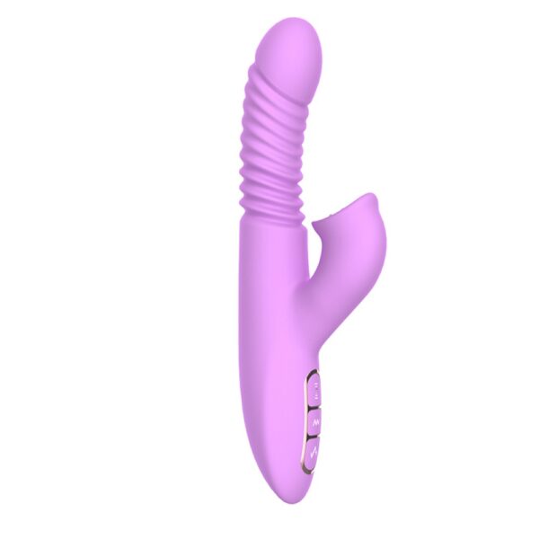 Vibrador recarregável escalonado, estimulador clitoriano com línguas - Sexshop