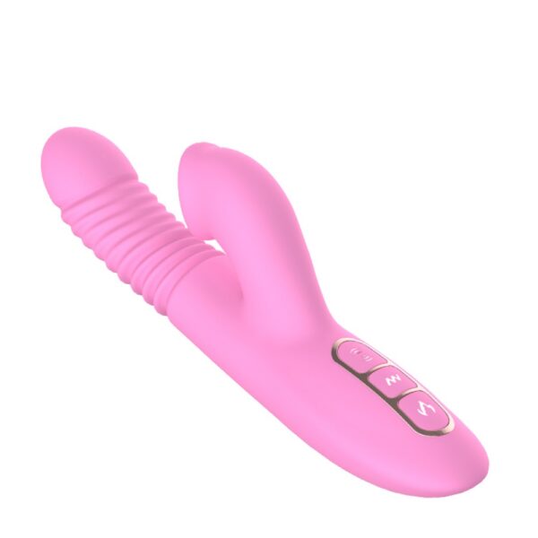 Vibrador recarregável escalonado, estimulador clitoriano com línguas - Sexshop