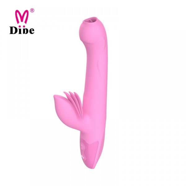 Vibrador recarregável possui em sua ponta uma língua que se movimenta com a vibração - DIBE - Sexshop