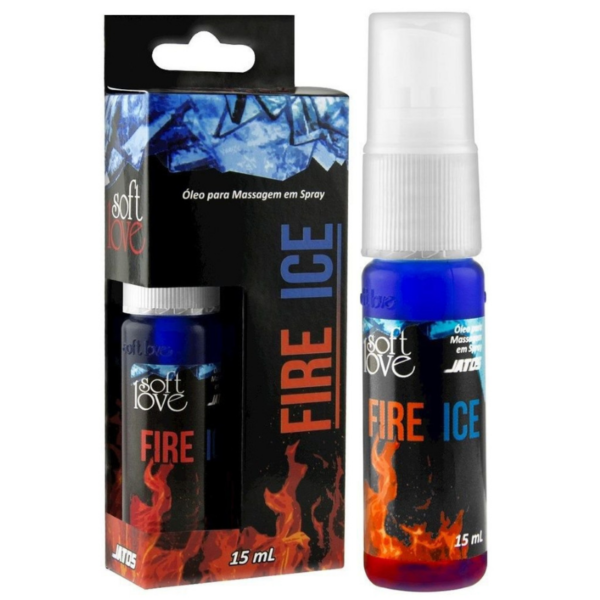 Kit 03 Spray excitante Massagem esquenta e esfria 15ml Soft Love - Sexshop