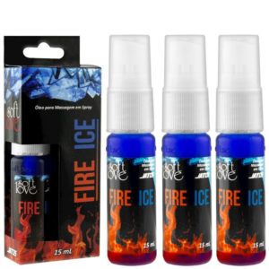 Kit 03 Spray excitante Massagem esquenta e esfria 15ml Soft Love - Sexshop