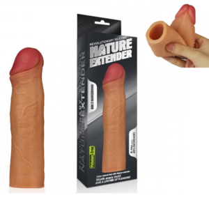 Capa Peniana Extensora com 5 cm de Extensão - LOVETOY NATURE EXTENDER - Sex shop