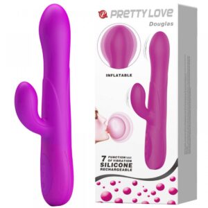 Vibrador com Ponta Inflável Douglas - Pretty Love