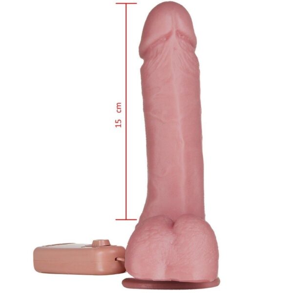 Pênis Real Branco com Vibrador e Controle externo 16x4 Hot Flowers - Sex shop