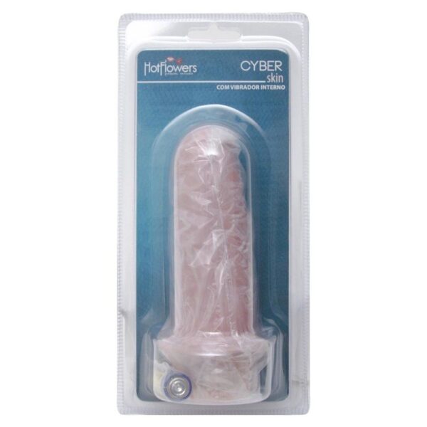 Pênis Real Pequeno Vibrador interno em Cyber 10x3cm HotFlowers - Sexshop