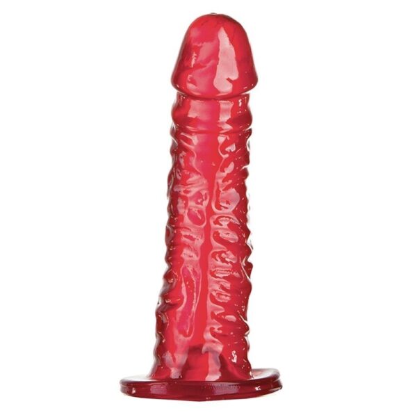 Pênis Vermelho Maciço em Gel 15x3cm Hot Flowers - Sex shop