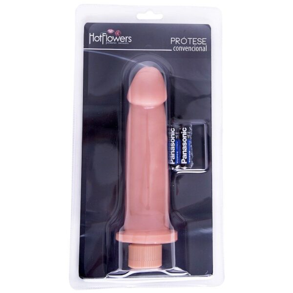 Pênis com vibrador interno 18x4,5 Hot Flowers - Sexshop