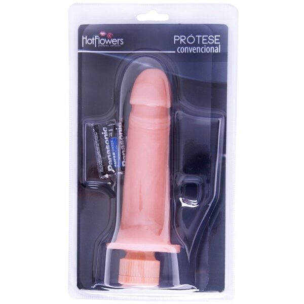 Pênis com vibrador Realista 16,5x4cm Hot Flowers - Sex shop