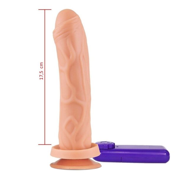 Pênis com Ventosa e Vibrador Fogo da Paixão 18x4,5 Hot Flowers - Sex shop