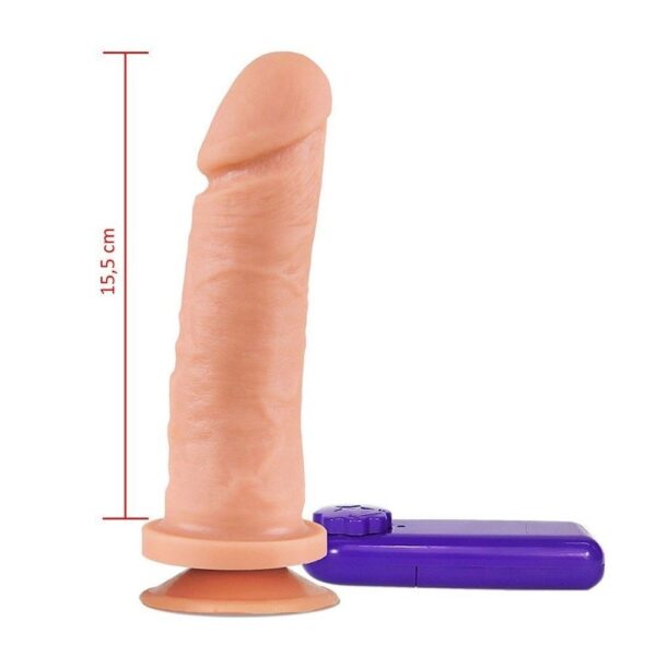 Pênis com vibrador e ventosa Fogo da Paixão 16x4,5cm Hot Flowers - Sex shop