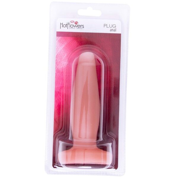 Plug Anal Maciço Silicone 12x3,5 Hot Flowers - Sex shop