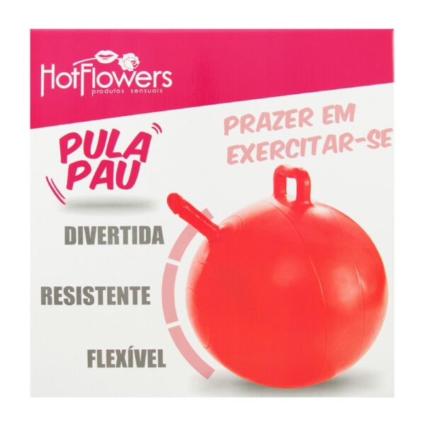 Bola Pula Pula Vermelha com Pênis realista Hot Flowers SexShop