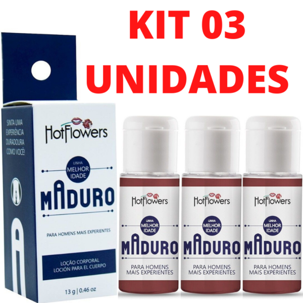 Kit 03 Maduro Estimulante Sexual Masculino 13g HotFlowers - Sex Shop