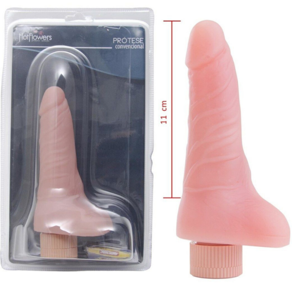 Pênis Realista com Vibrador interno 13x3cm Hot Flowers - Sex shop