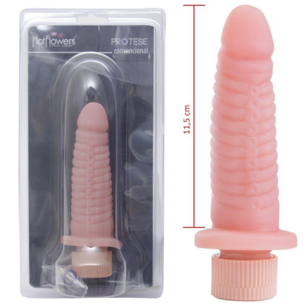 Pênis Vibrador Interno 12,5x3,5cm Hot Flowers - Sex shop